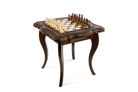 ImperialChess's 'Grandmaster's Choice' luxury chess table, handcrafted by Master Hrachya Ohanyan, featuring exquisite design.