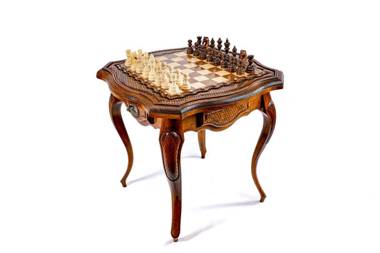 Elite Elegance' luxury chess table by ImperialChess, a Master Hrachya Ohanyan creation, exemplifying sophistication.