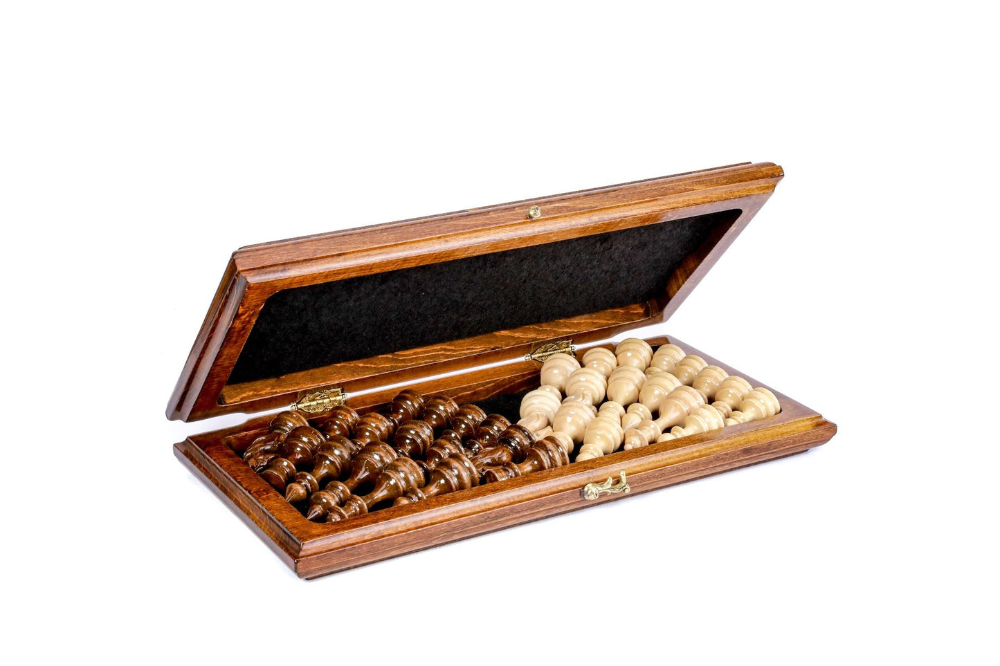 Celebrate the fusion of tradition and craftsmanship with a chess set that offers a fresh take on the timeless game, crafted from beautiful wood.