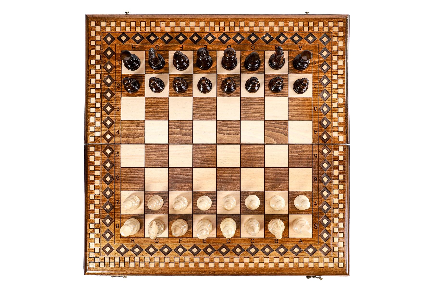 A testament to skilled craftsmanship, this unique chess set invites players to explore the game within a framework of Armenian cultural artistry.