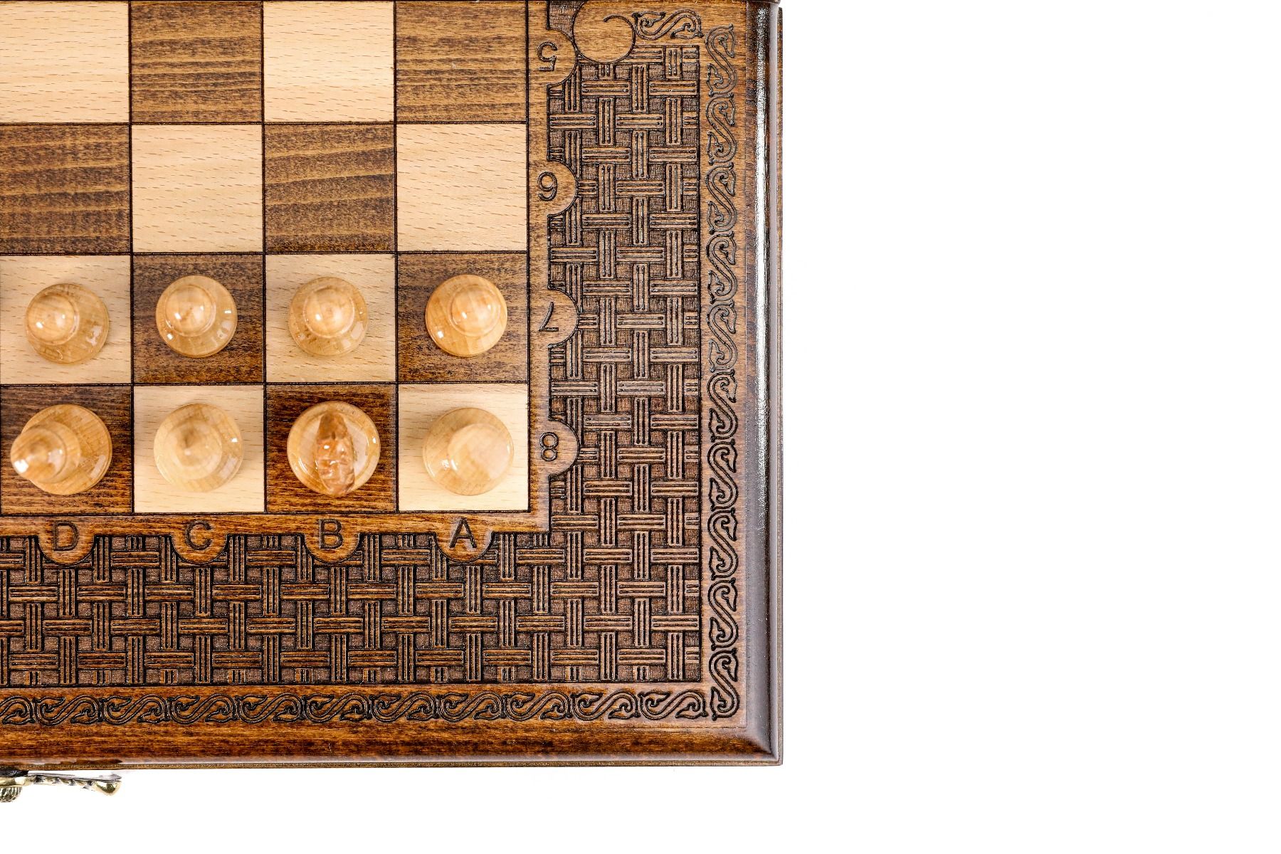 Command the board in style with a handcrafted set that redefines the elegance of gaming, featuring meticulously crafted chess and backgammon surfaces.